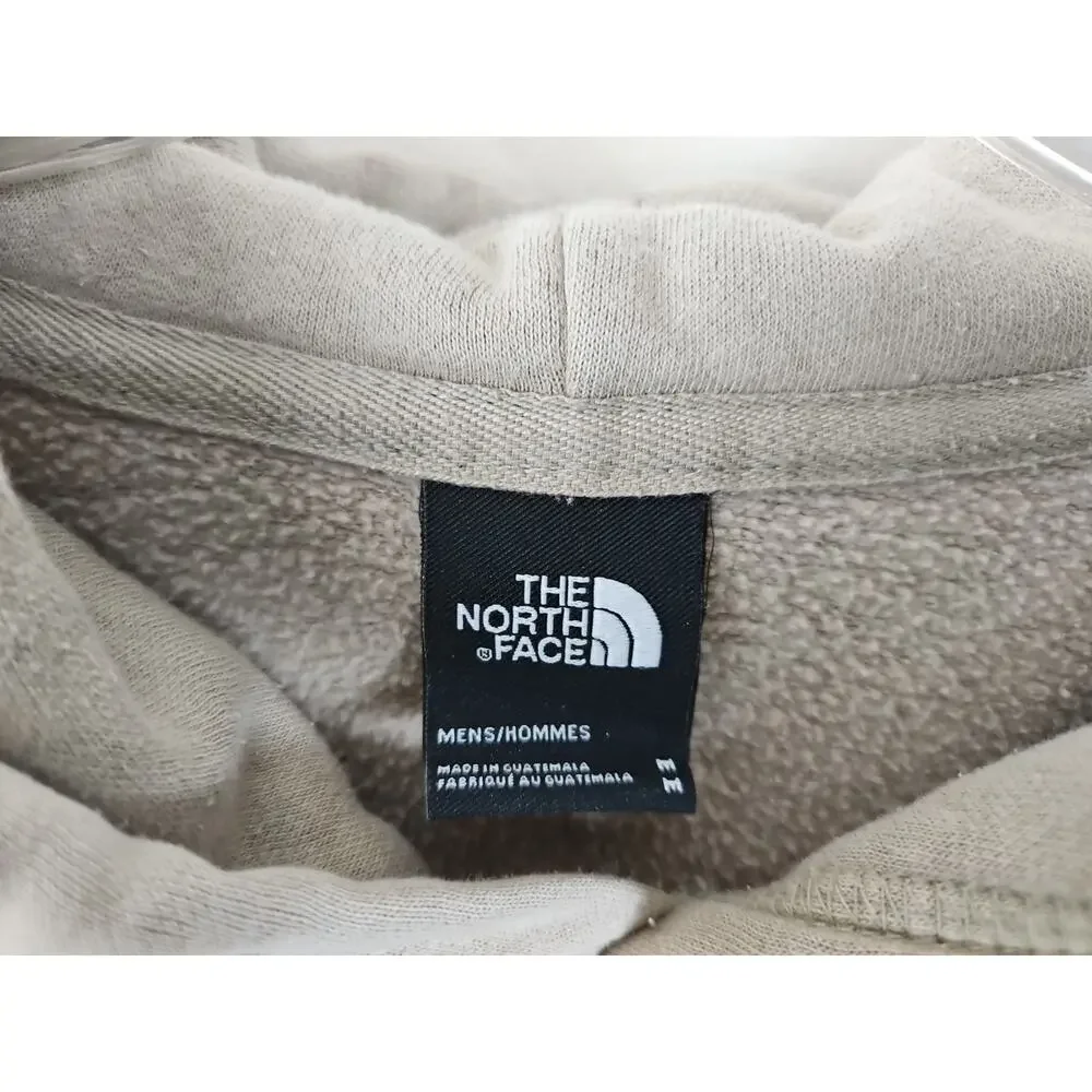 The North Face Hoodie Mens Medium Half Dome Pullover Beige Spellout Camo Logo
